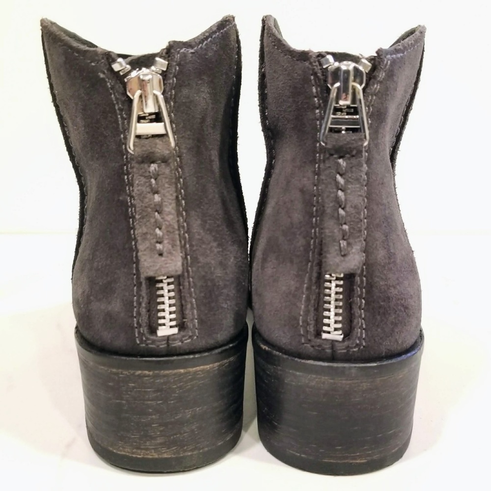 Dolce Vita Tucker Gray Suede Ankle Boots Western Shoes Zip Women's Shoes - Picture 10 of 12